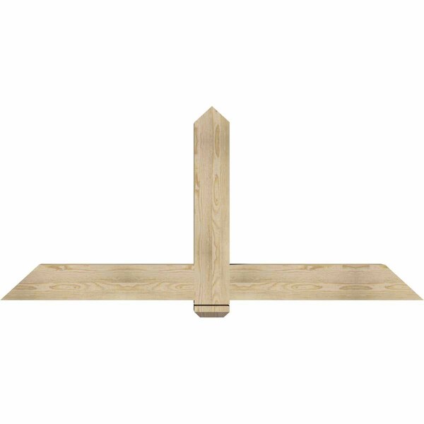 Ekena Millwork Eugene Rough Sawn Timber Gable Bracket, Douglas Fir, 72"W x 33"H x 6"D x 6"F, 11/12 Pitch GBW072X33X0606EUG00RDF - main